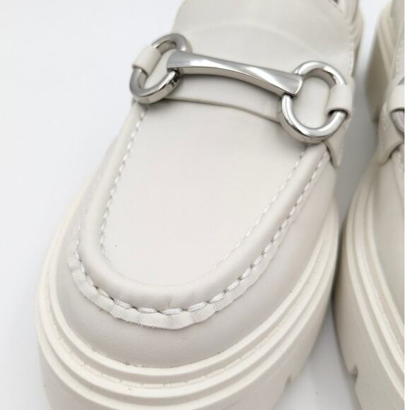 Aldo Miska Chunky Loafers Women's White/silver size US10 EU41 - Picture 13 of 15